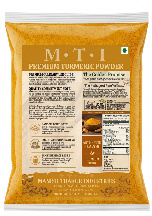 MTI Premium Turmeric Powder, Stone Ground, no preservatives , no artificaial colourings
